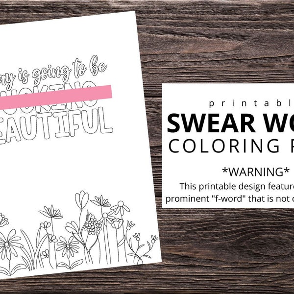 Bad Word Coloring - Etsy