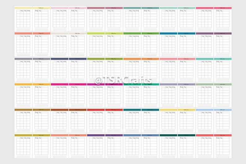 Teacher's 6 Subject Printable Planner Templates Bundle - Etsy