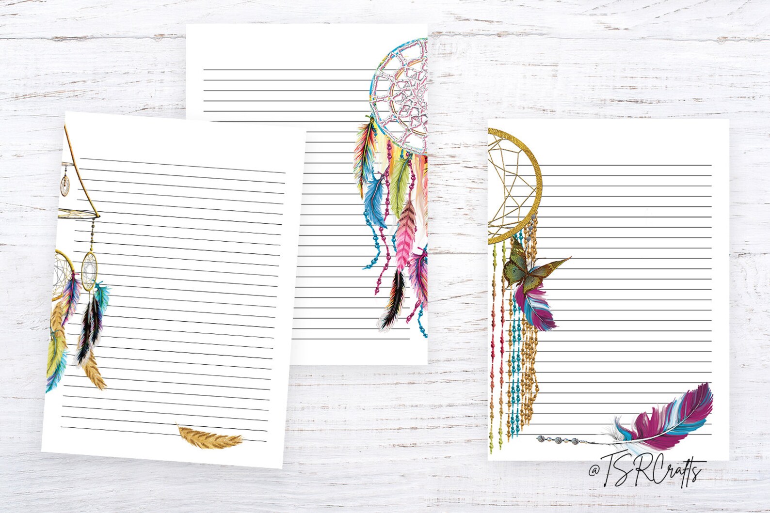 Dream Journal Printable set 14 lined dream journal pages Etsy