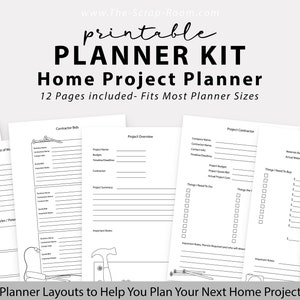 Planner Printables / Printable Planner Inserts: Home Project Printable ...