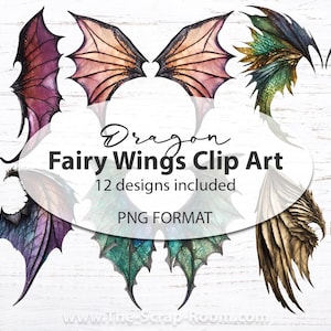 Flügel PNG Clip Art Bundle Drachenflügel Engel Flügel Fee Flügel PNG Flügel realistisch