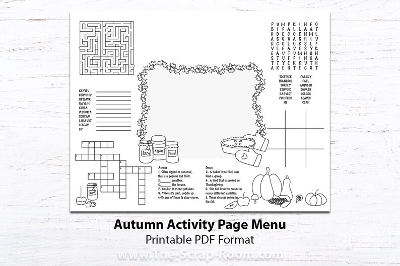 Kids Menu Template Restaurant Menu Template Printable Kids Menu Activity Placemat for Kids Restaurant Templates Kids Activity Menu image 3
