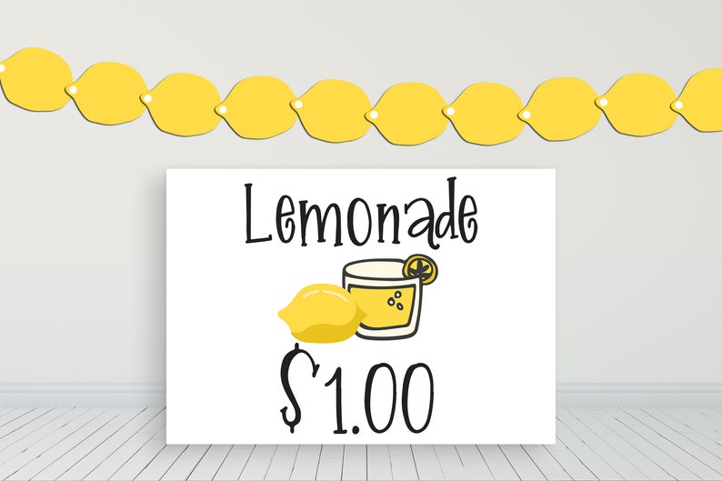 Lemonade 1 Dollar Sign PNG & Svgfor Print Cut or Digital Etsy Hong Kong
