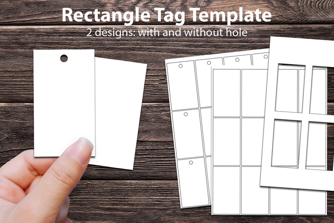 Hang Tag Template - 2" X 3.5" Rectangle Digital Tag Template to Create ...