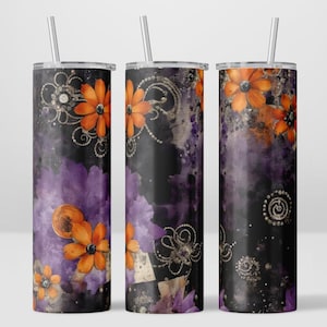 Halloween Tumbler Design For Fall Sublimation tumbler png design 20 oz skinny tumbler fall tumbler designs png seamless tumbler wrap design