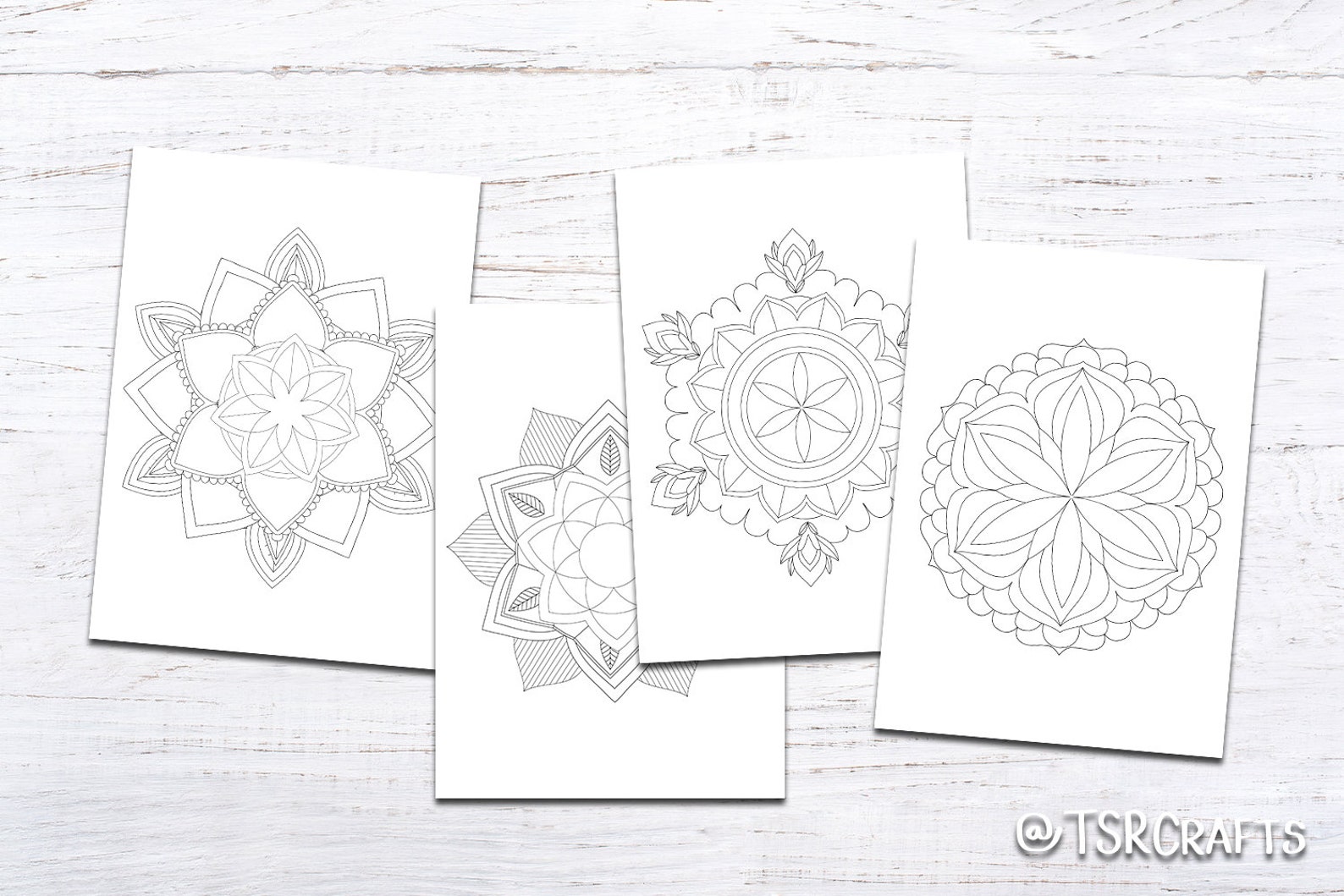 Printable Mandala Coloring Pages 12 Coloring pages for | Etsy