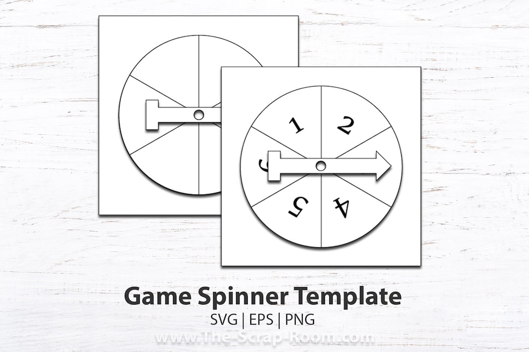 Game Spinner Wheel Template Blank Spinner Game Piece Diy Game Spinner ...