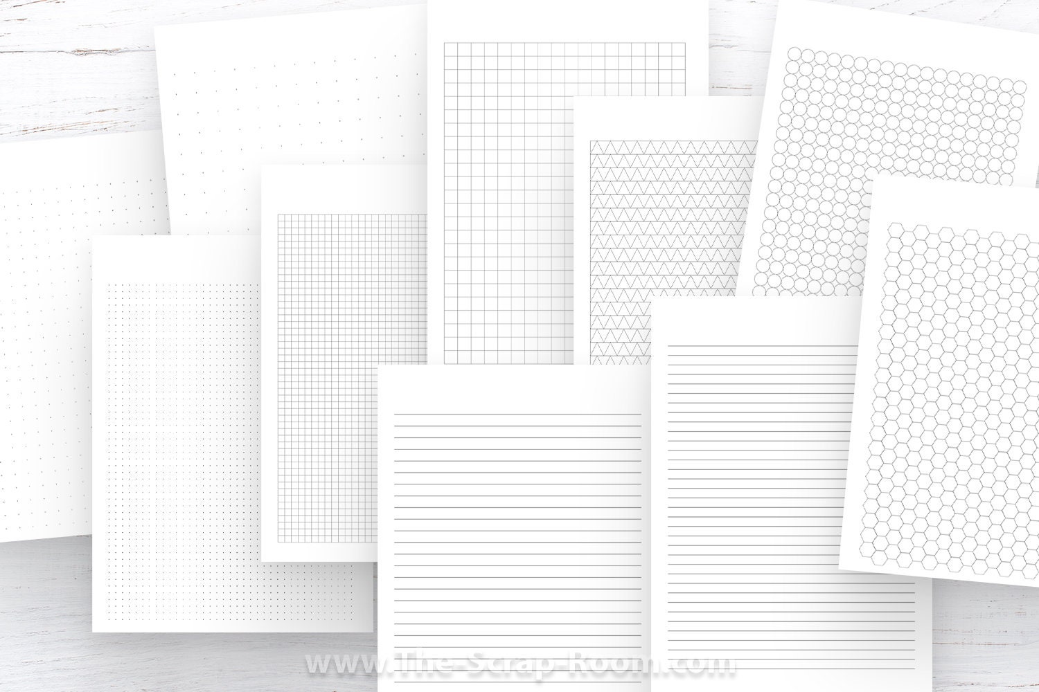Lined Paper Printable Dot Grid Graph Lined Paper Pdf for Planners ...
