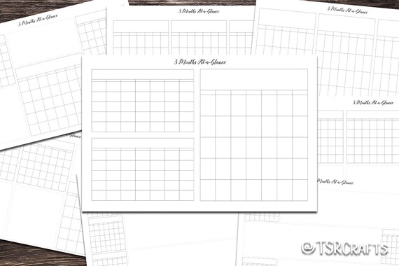 Printable Desktop Calendar 3 Month Undated Calendar Templates for Printing - Etsy Printable Desktop Calendar 3 Month Undated Calendar Templates for Printing - Etsy