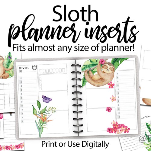 Printable Planner Inserts &amp; Digital Planner Set Tropical - Etsy