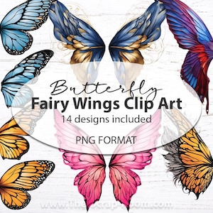 Pacote de Clip Art PNG de Asas de Borboleta Asas de Fada de Borboleta Asas de Borboletas Asas PNG asas asas realistas pacote de asas PNG