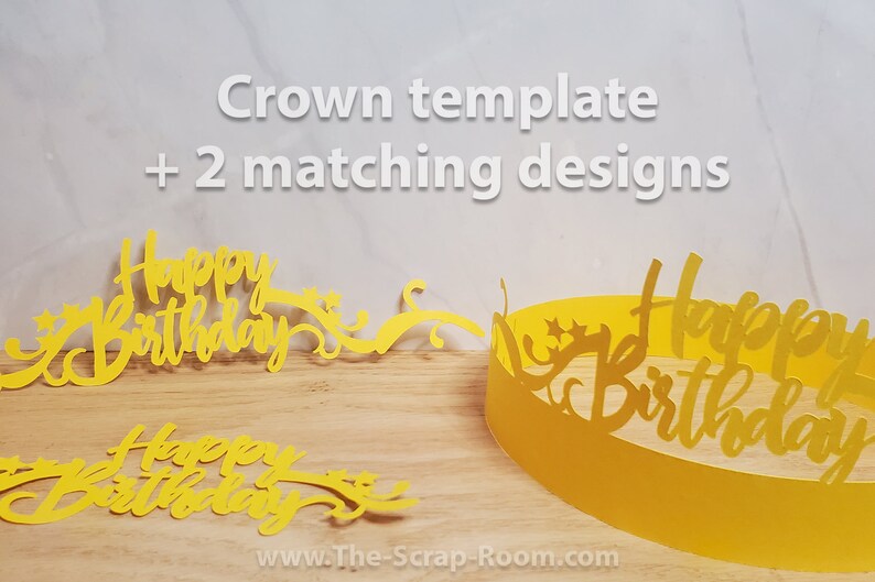 Happy Birthday Crown Template Happy Birthday Crown Plus Etsy