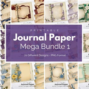 Digital Paper Pack Printable paper junk journal paper floral pages shabby printable journal kit scrapbook paper junk journal paper spring