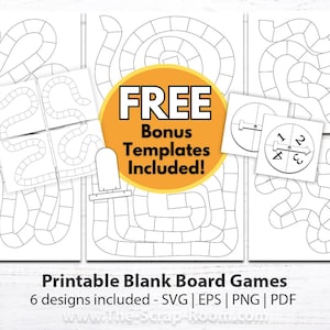 Printable Blank Board Game Templates game design printable game diy game game kit bundle #4 printable gameboard plus free game template