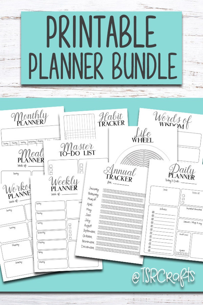 Printable Planner Templates Kit 10 Page Bundle - Etsy