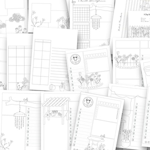 Printable Bullet Planner inserts kit: undated Doodle Planner Ult. Bundle, notion templates, adult coloring pages, templates, pages image 8