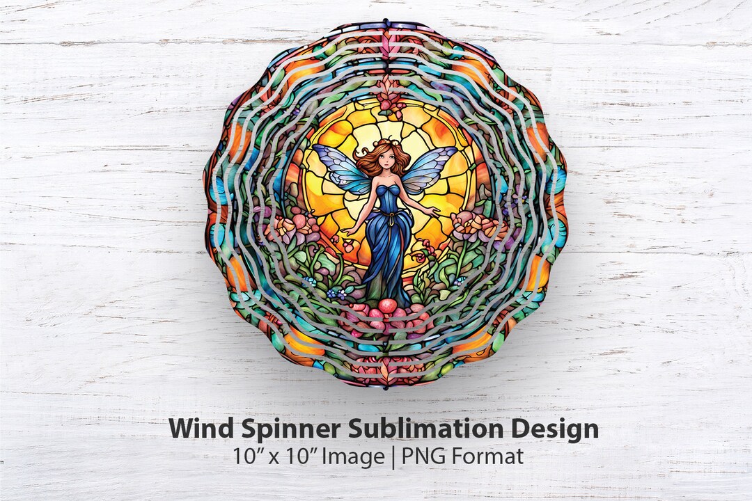 Fairy Wind Spinner Sublimation Design PNG, Hanging Spinner, Wind
