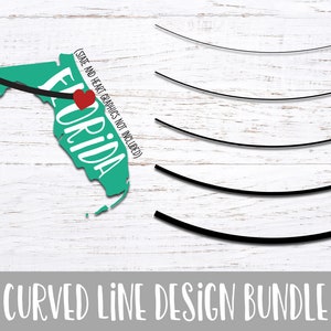 Curved Line SVG Design  Includes 5 different curves of different weights  perfect for DIY & Crafts  curve bundle svg