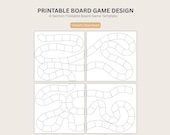 Printable Blank Board Game Templates 4 pieces layout Set #6 game design printable game diy game large board game, game board 4 sections