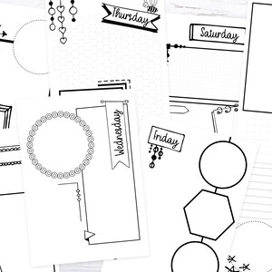 cute printable planner inserts - a full month long printable planner kit
