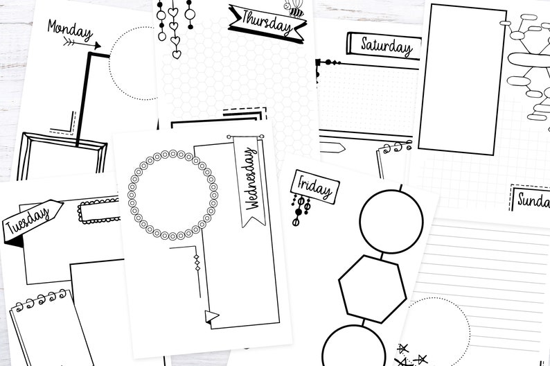 cute printable planner inserts - a full month long printable planner kit