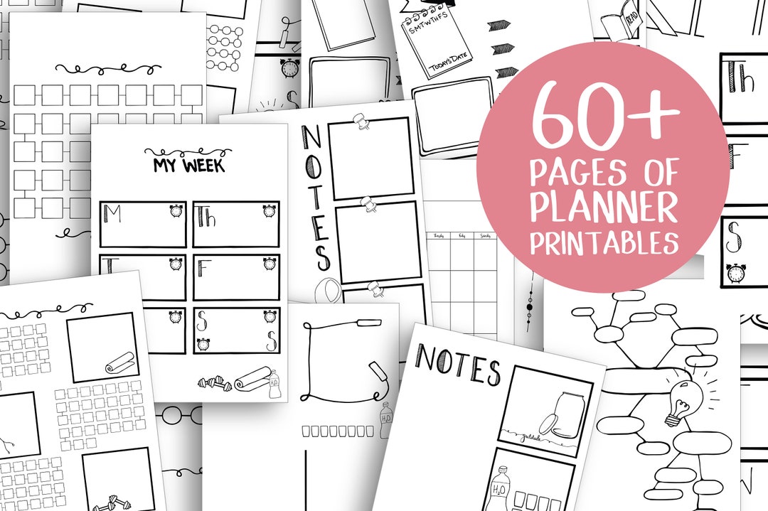 Printable Planner Inserts - Printable Personal Planner Kit, Daily ...