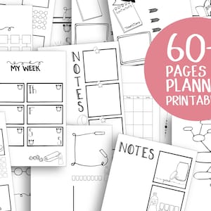 A5 Planner Inserts utskrivbara planeringskit dagligen veckovis månadslayouter planerare utskrivbara material a5 a6 brevplanerare mallar planeringssidor refill