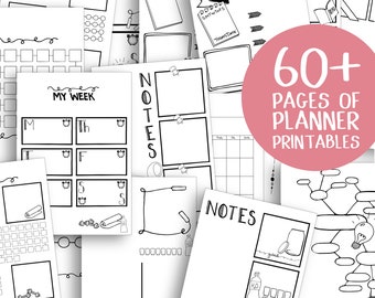 A5 Planner Inserts printable planner kit daily weekly monthly layouts planner printables a5 a6 letter planner templates planner pages refill