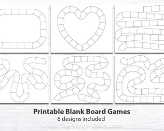 Printable Blank Board Game Templates, game design, printable game, diy game, game kit bundle #2, printable gameboard plus cut files