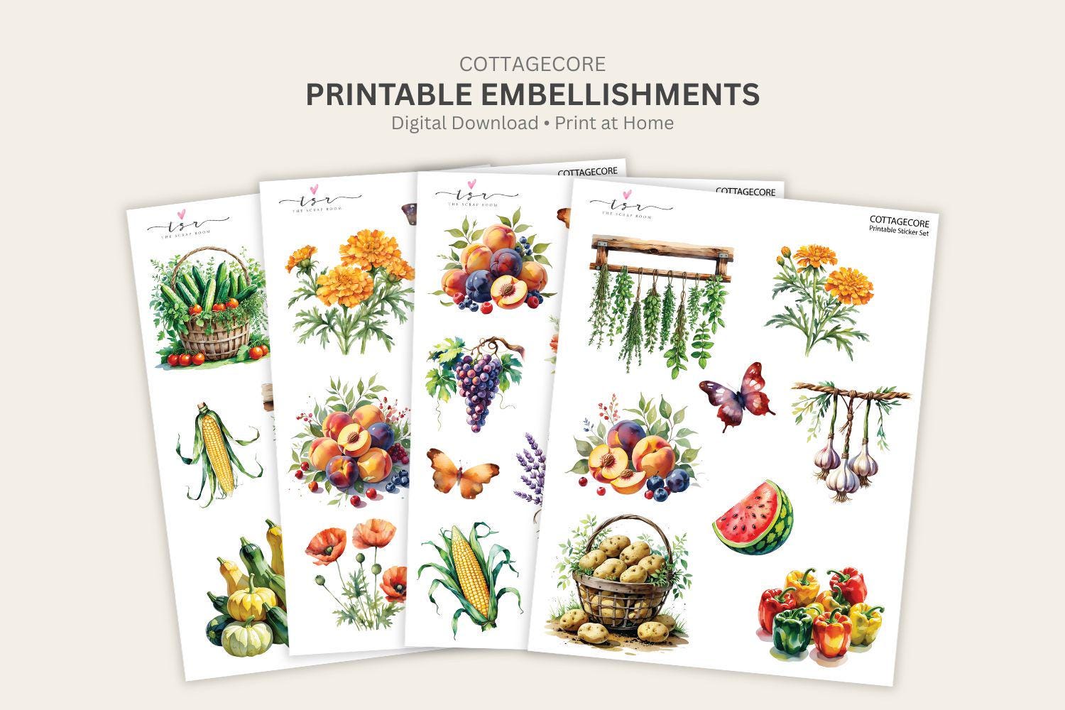 Printable Junk Journal Ephemera Vintage Paper Craft Embellishments ...