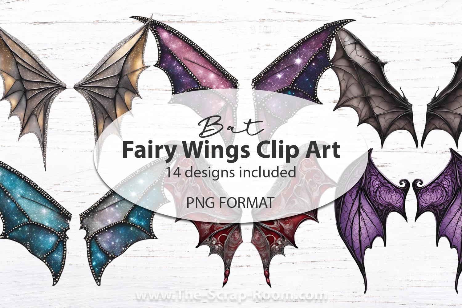 Fantasy Wings Clipart Bundle Angel Wings Png Fairy Wings Clipart Wings ...