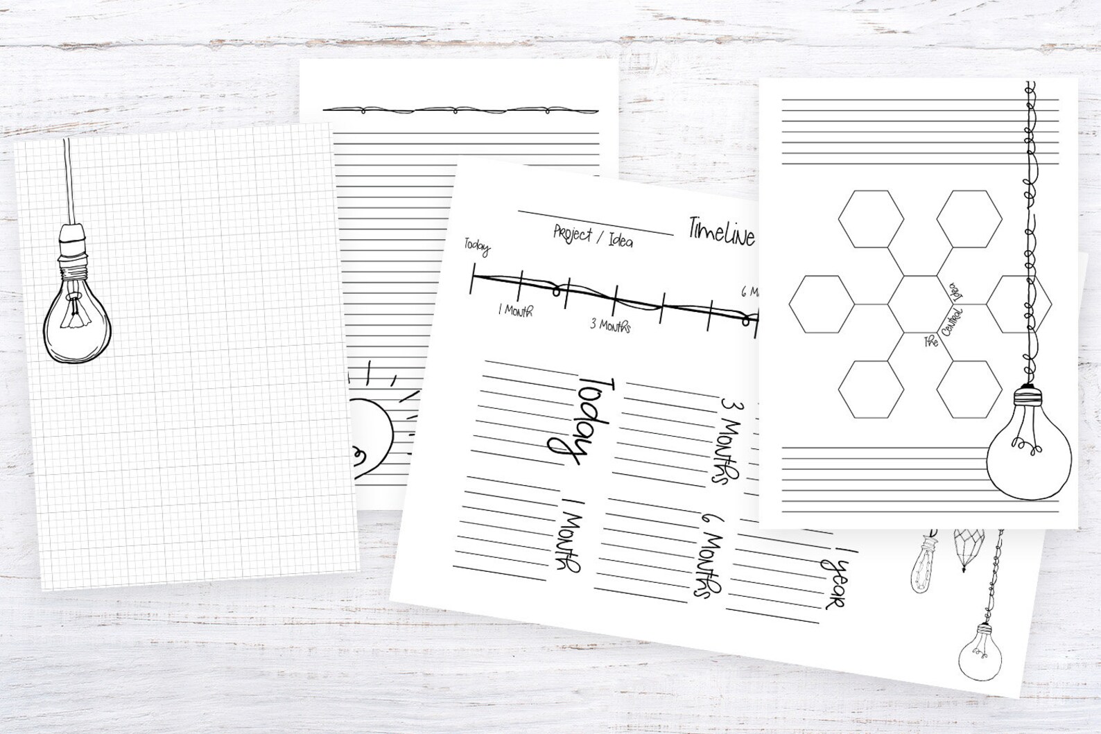 BRAINSTORMING Planner Printables 8 Page Planner / Journal | Etsy