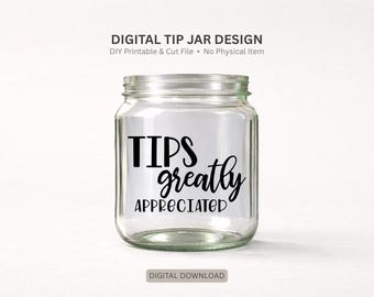 Tip Jar PNG DIY Tip Jar Sign Tip Jar Sticker Custom Tip Jar Design Barista Bartender Salon Coffee Shop Bar Sign Printable Digital Download