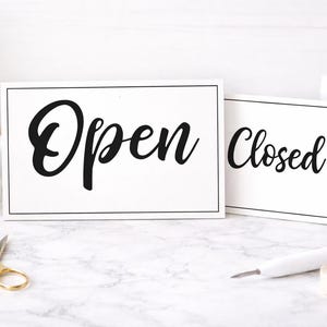 Open Closed Sign Printable Plus Cut Files Digital Download DIY Shop ...