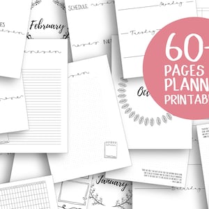 Digital Download A5 Planner Inserts Printable Planner Kit with Daily Weekly Monthly Layouts Refillable Planner Pages Templates for Home Office or School Planning