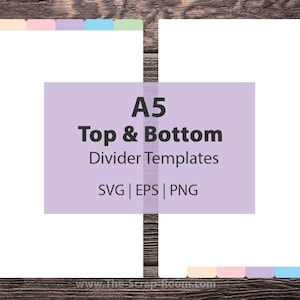 A5 Divider Templates DIGITAL Dividers 5.8