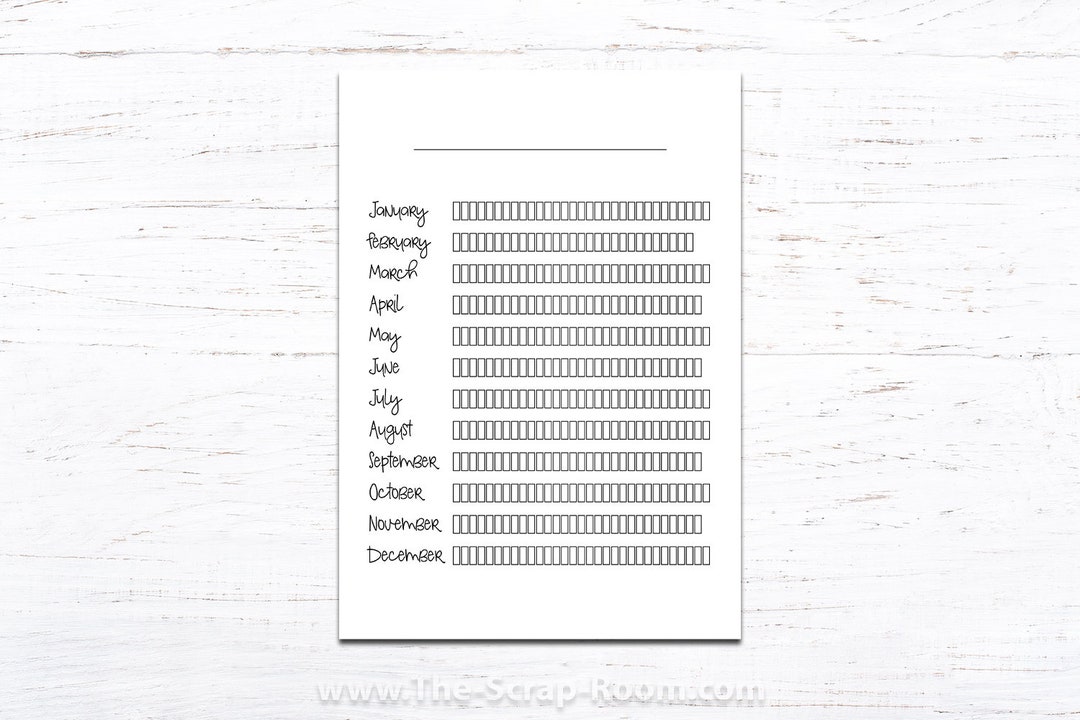 Printable 365 Day Habit Tracker for Planners and Journals - Habit ...
