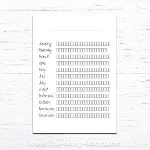 Printable 365 Day Habit Tracker for planners and journals -  habit tracker printable - PDF Instant Download