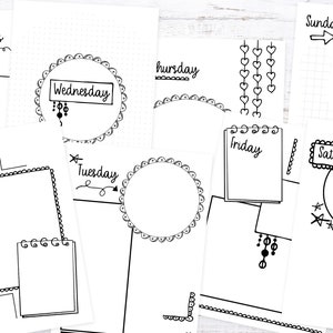 cute printable planner inserts - a full month long printable planner kit