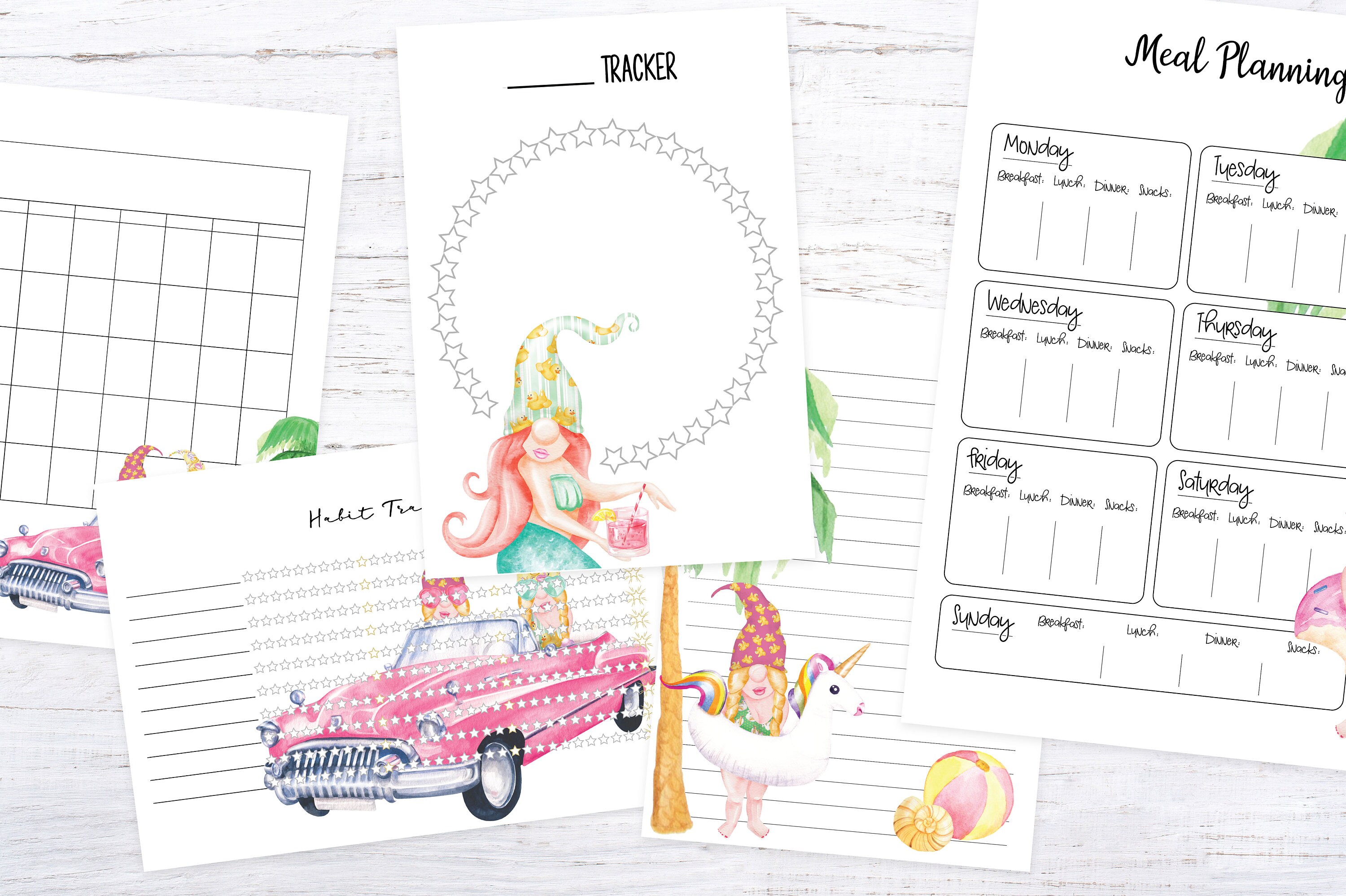 GNOME Planner Mega Bundle Printable Gnome Planner Planner Etsy