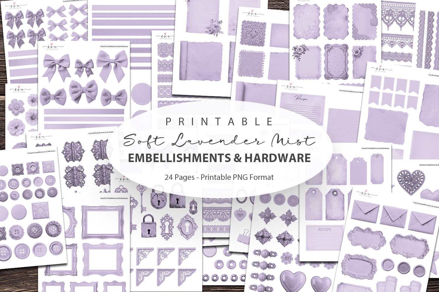 Printable Mist Card Soft Lavender Mist Printable Embellishments Junk Journal Ephemera ...