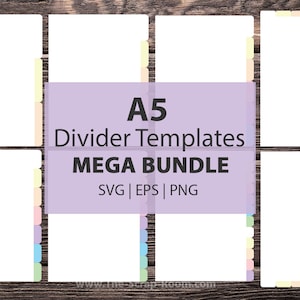 A5 Divider Templates DIGITAL Dividers 5.8