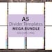 A5 Divider Templates, DIGITAL Dividers 5.8 8.3 Divider Tabs, Divider ...