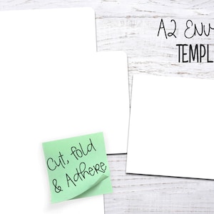 A2 Envelope Template for A2 cards  Cut from US Letter paper Easy to use Printable foldable envelope Template & envelope lining tutorial