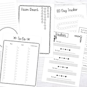 cute printable planner inserts - a full month long printable planner kit