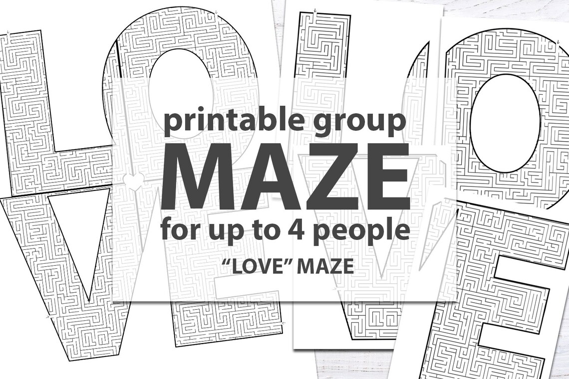 Printable Maze Activity Bundle for Groups of 4 3 Different - Etsy