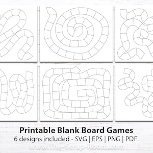 Printable Blank Board Game Templates game design printable game diy game game kit bundle #4 printable gameboard plus free game template