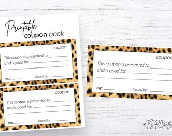 Coupon Book Printable Template Rainbow Design 1 Page | Etsy