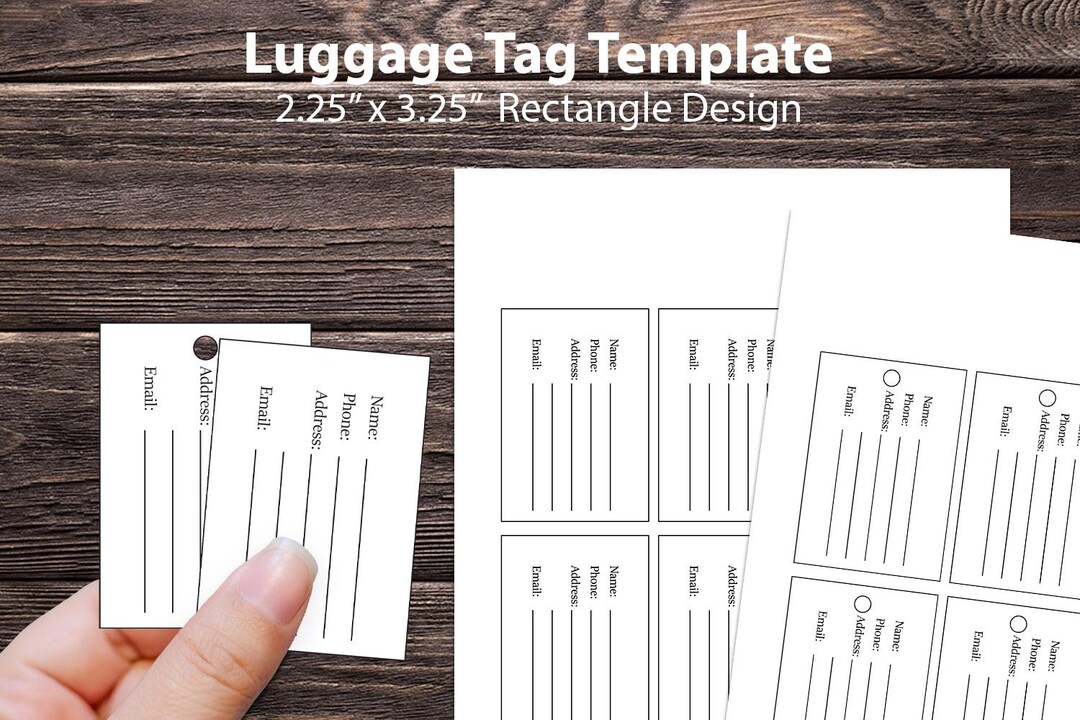 Luggage Hang Tag Template: Create Luggage Tags for Travel Printable