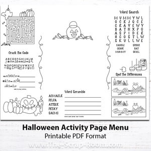 Kids Menu Template Restaurant Menu Template Printable Kids Menu Activity Placemat for Kids Restaurant Templates Kids Activity Menu image 6
